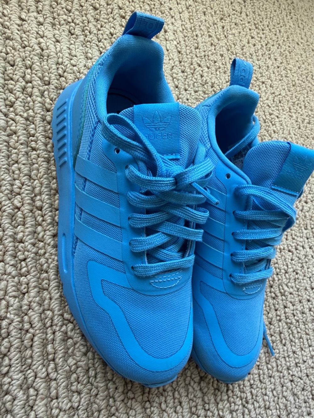 adidas Bright Blue Mesh Lace-Up Sneakers
